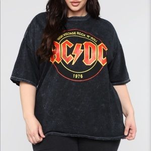 Fashion Nova AC/DC Tee Plus Size 3X